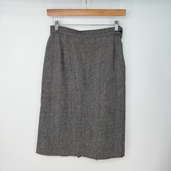 Pendleton Vintage Wool High Rise Back Pleated Midi Skirt - Picture 1 of 4